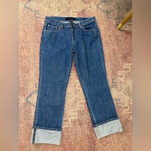 Calvin Klein lean mid rise cuffed crop jeans size 6